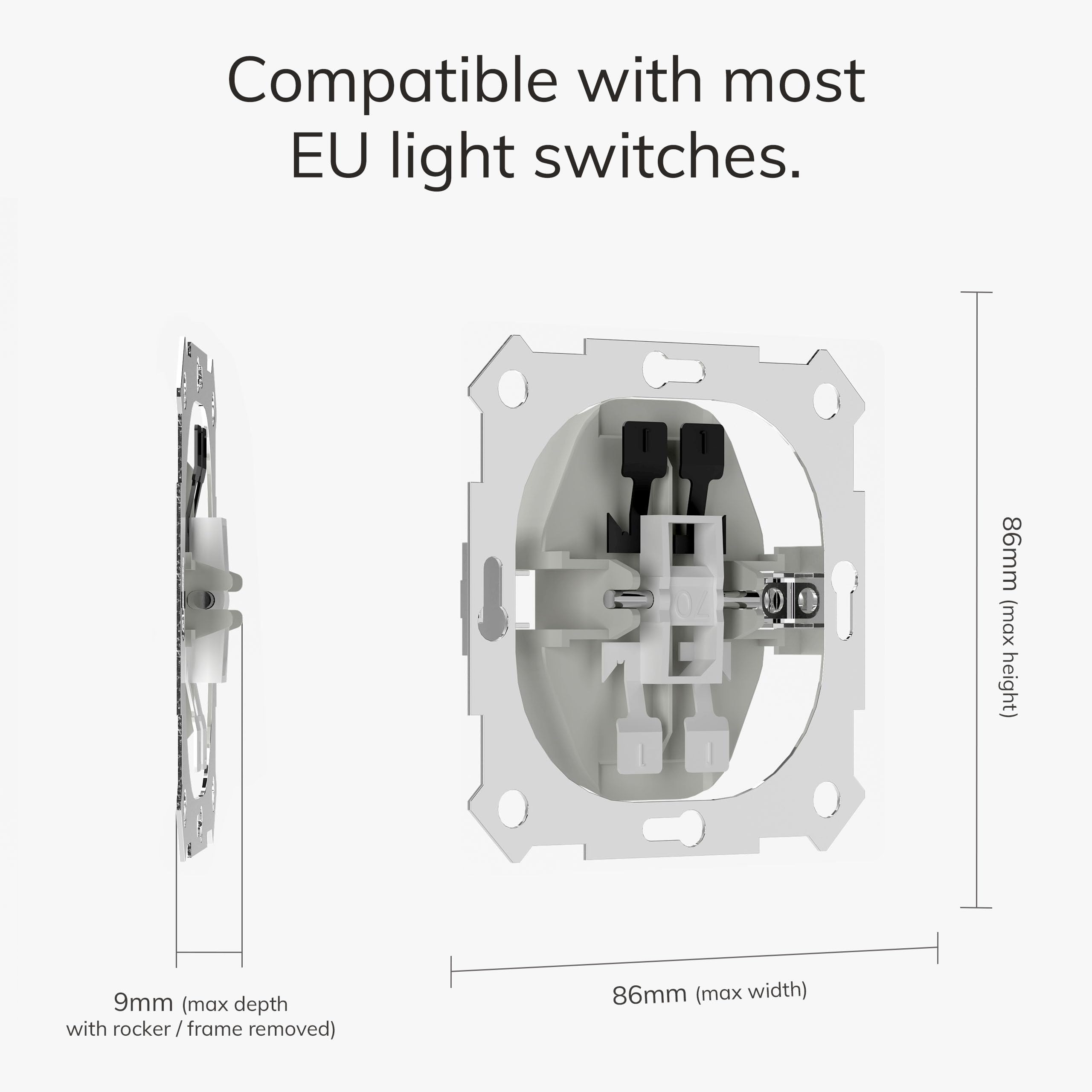 Pro Osłona Przełącznika dla Philips Smart Button, Kompatybilna z Hue Switch Cover, Adapter Płyty Przełącznika Zdalnego Oświetlenia, 1-Gang (2-Pack) | Nakładka na pojedynczy włącznik światła, do Smart Button, 2 szt., Button nie jest dołączony
