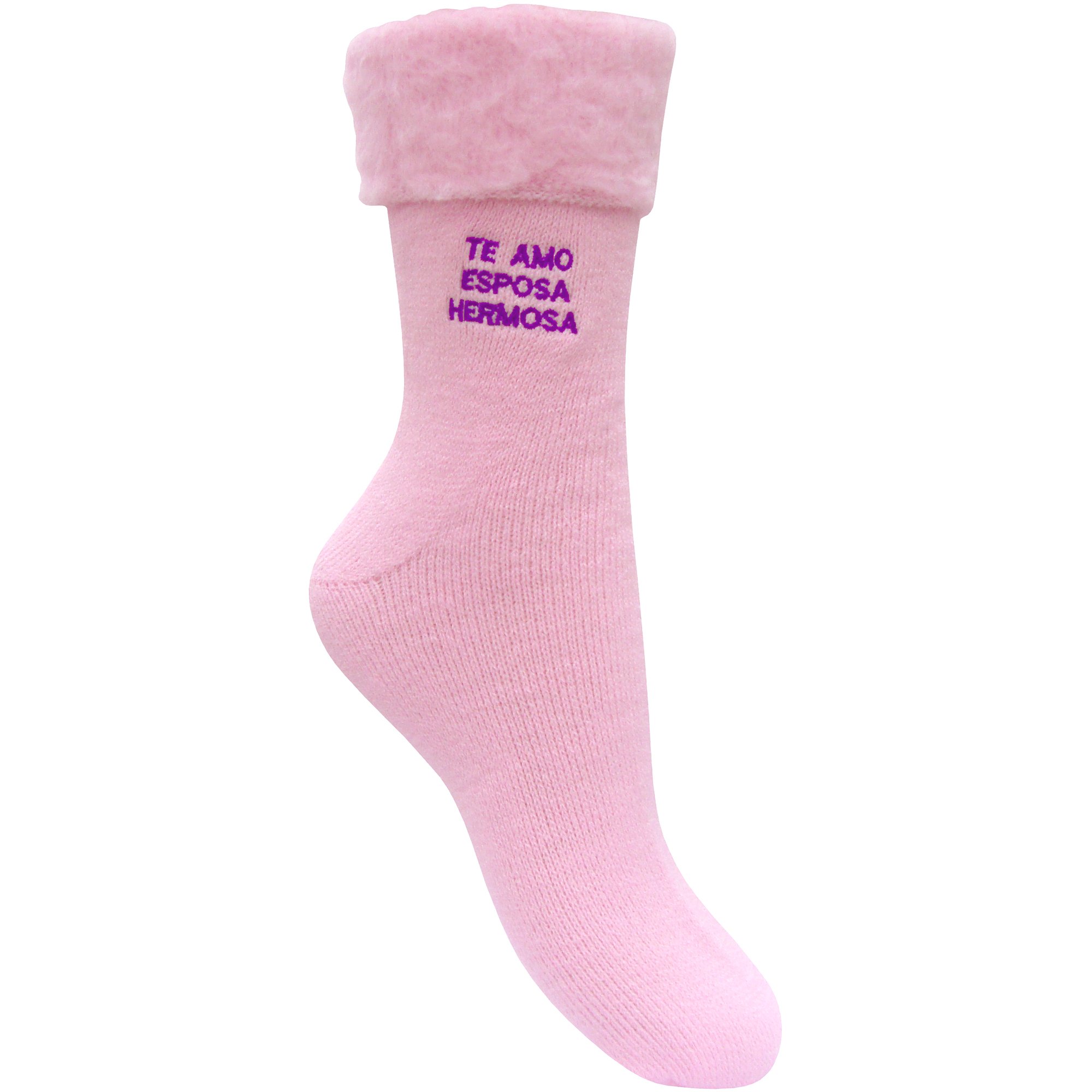 Teddyt's Women's Pink Super Soft Thermal Bed Socks - Personalise With Your Quote! (Pink)