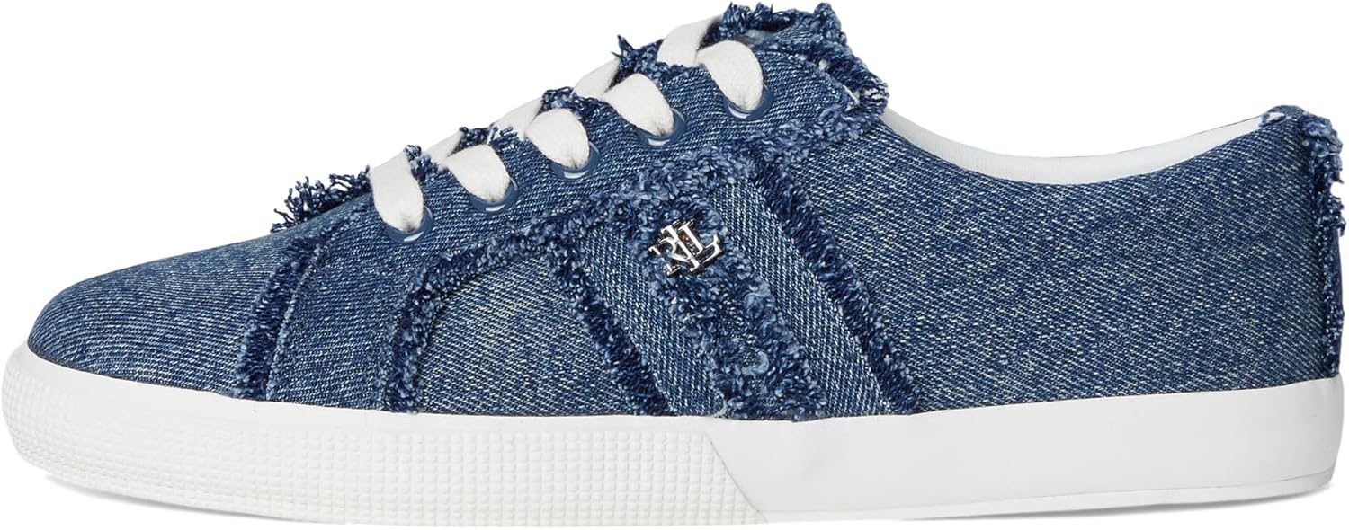 Lauren Ralph Lauren Janson Frayed Denim Sneakers
