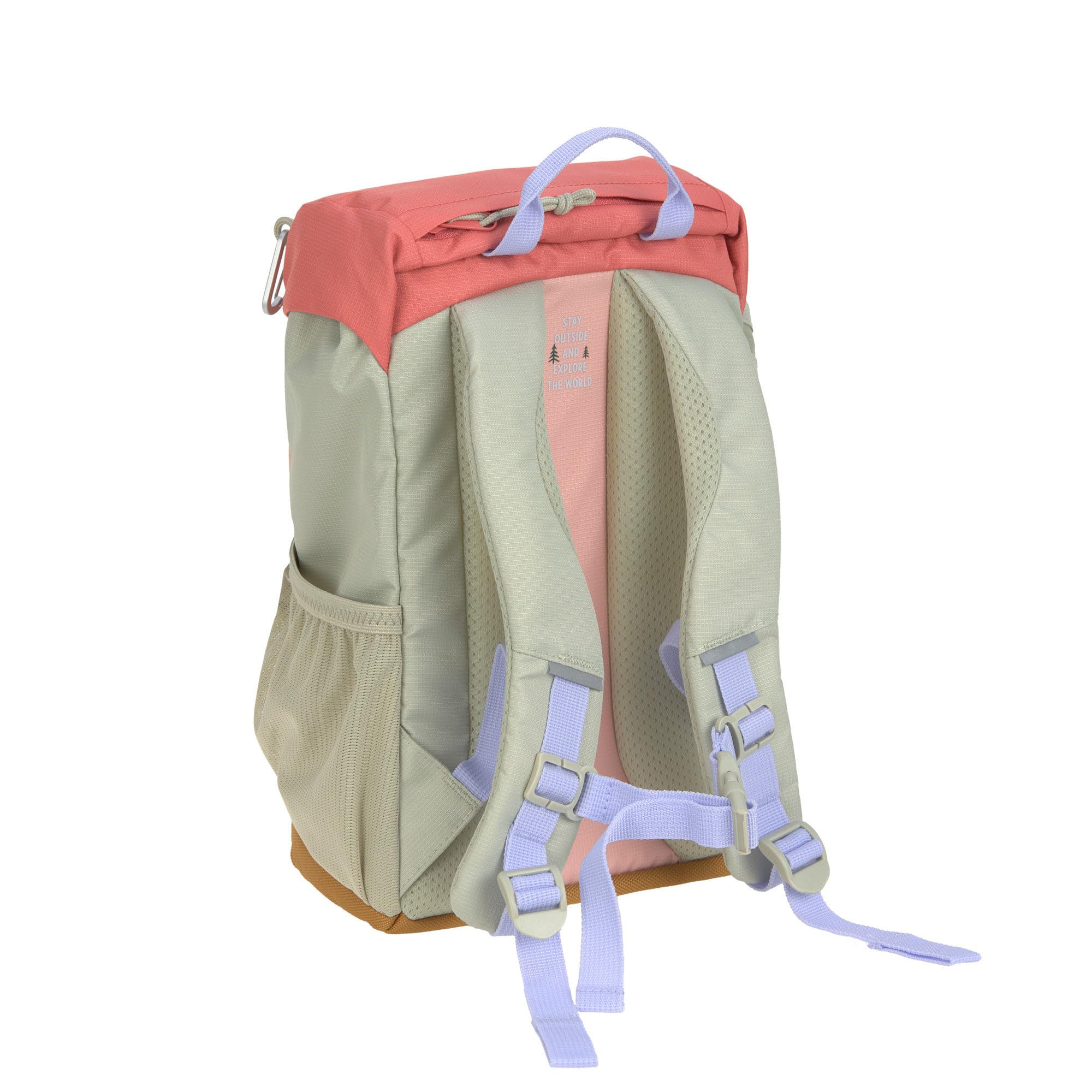 LÄSSIG Kinder Wanderrucksack Kinderrucksack mit Brustgurt gepolsterte Schultergurte wasserabweisend, 14 Liter/Big Outdoor Backpack Sunny Explorer Rose/pink