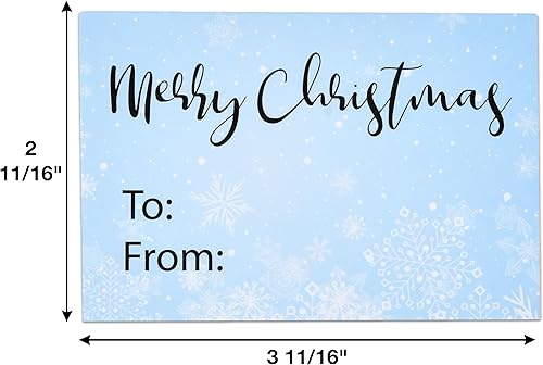 Miniatura 2 de Gift Boutique 100 mini sobres para tarjetas de Navidad, diseño de copo de nieve azul, tamaño 2 1116 x 3 1116 pulgadas para notas, dinero y tarjetas