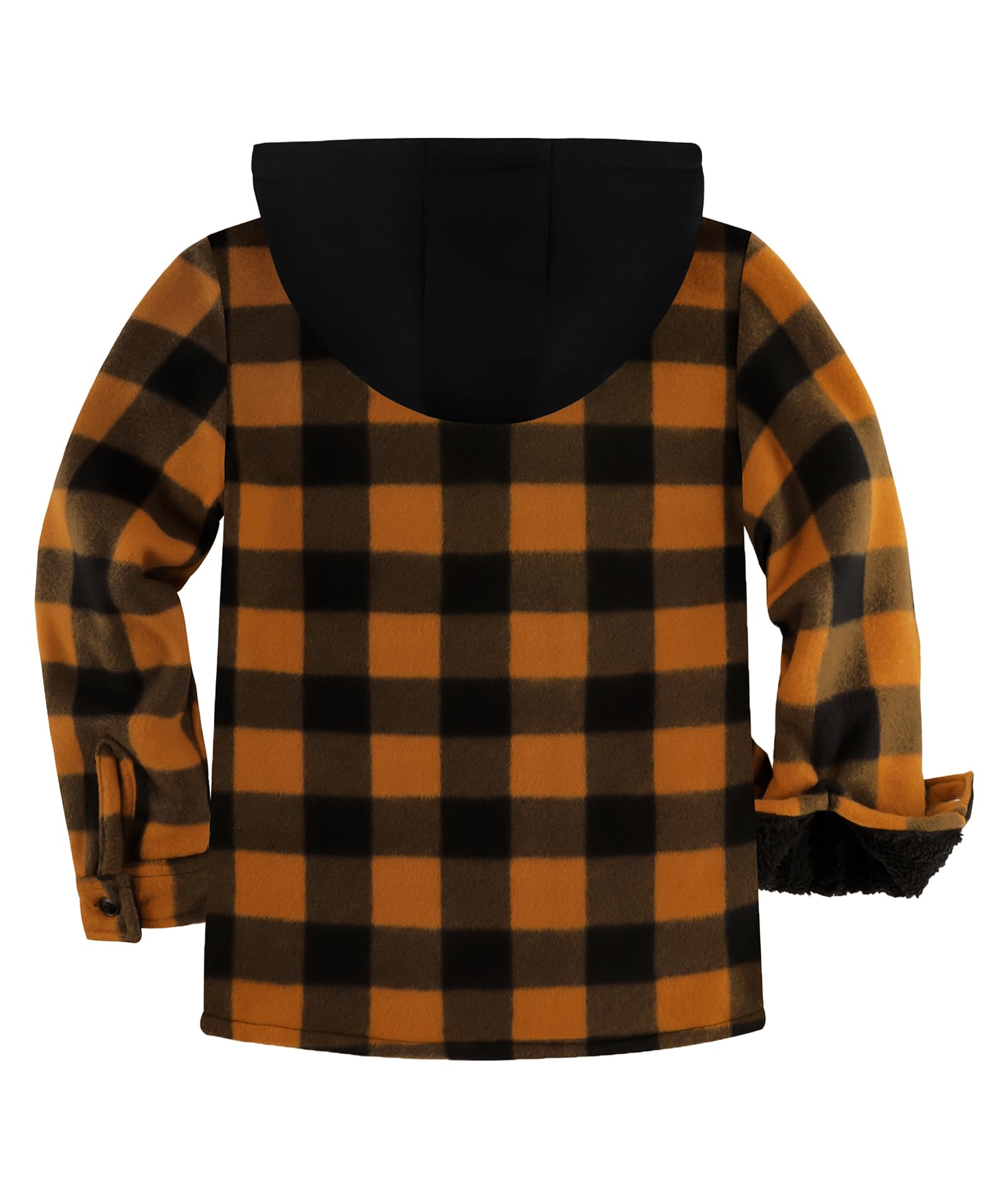 zitysport Hemdjacke Jungen Verdicken Hoodie Karierts Jacke Kinder mit Reißverschluss Warm Flanelljacke Jungen Sweatjacke Outdoor Fleecejacke Winter Jacken für Junge mit Brusttasche