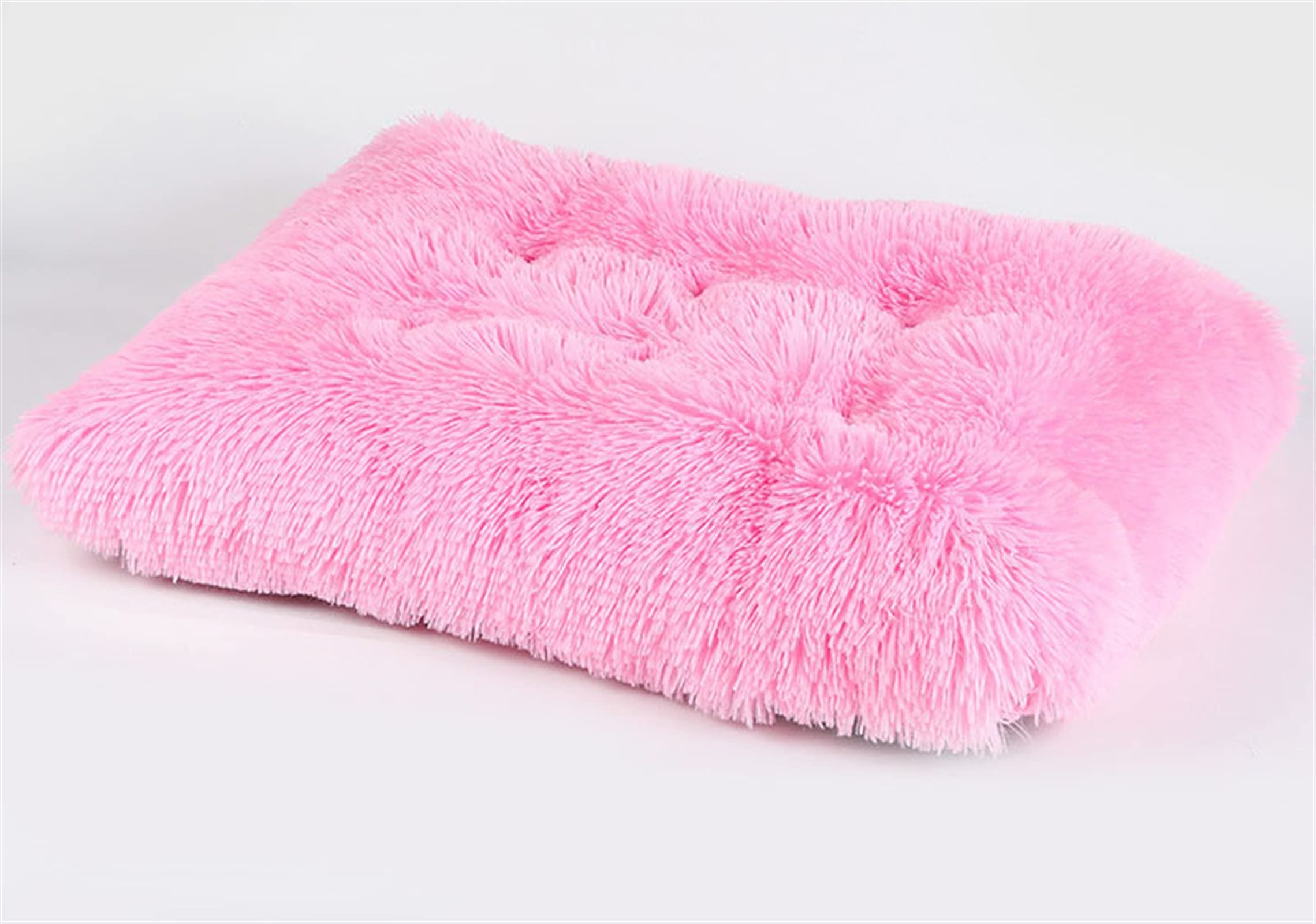 Liveinu Long Plush Calming Pet Bed Cuddler Pet Bed for Dogs and Cats Fluffy Faux Fur Dog Bed with Anti Slip Bottom Machine Washable Pet Sleep Bed