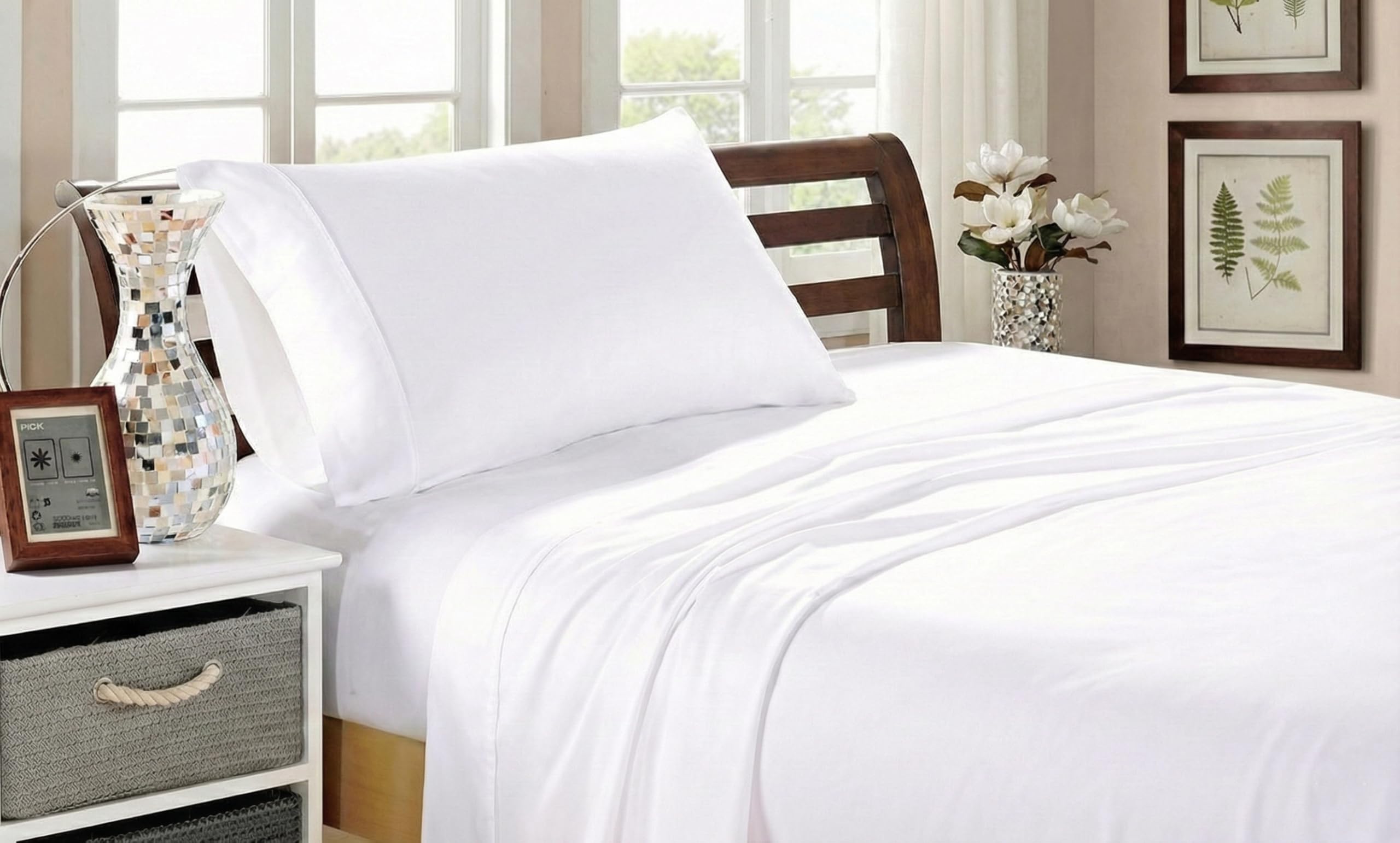 Trance Home Linen Zippered 100% Cotton 300Tc Percale Single Size Duvet Cover Quilt Cover Blanket Cover Razai Comforter Cover With 1 Pillow Cover-(60 X 92,White),300 TC-image-9