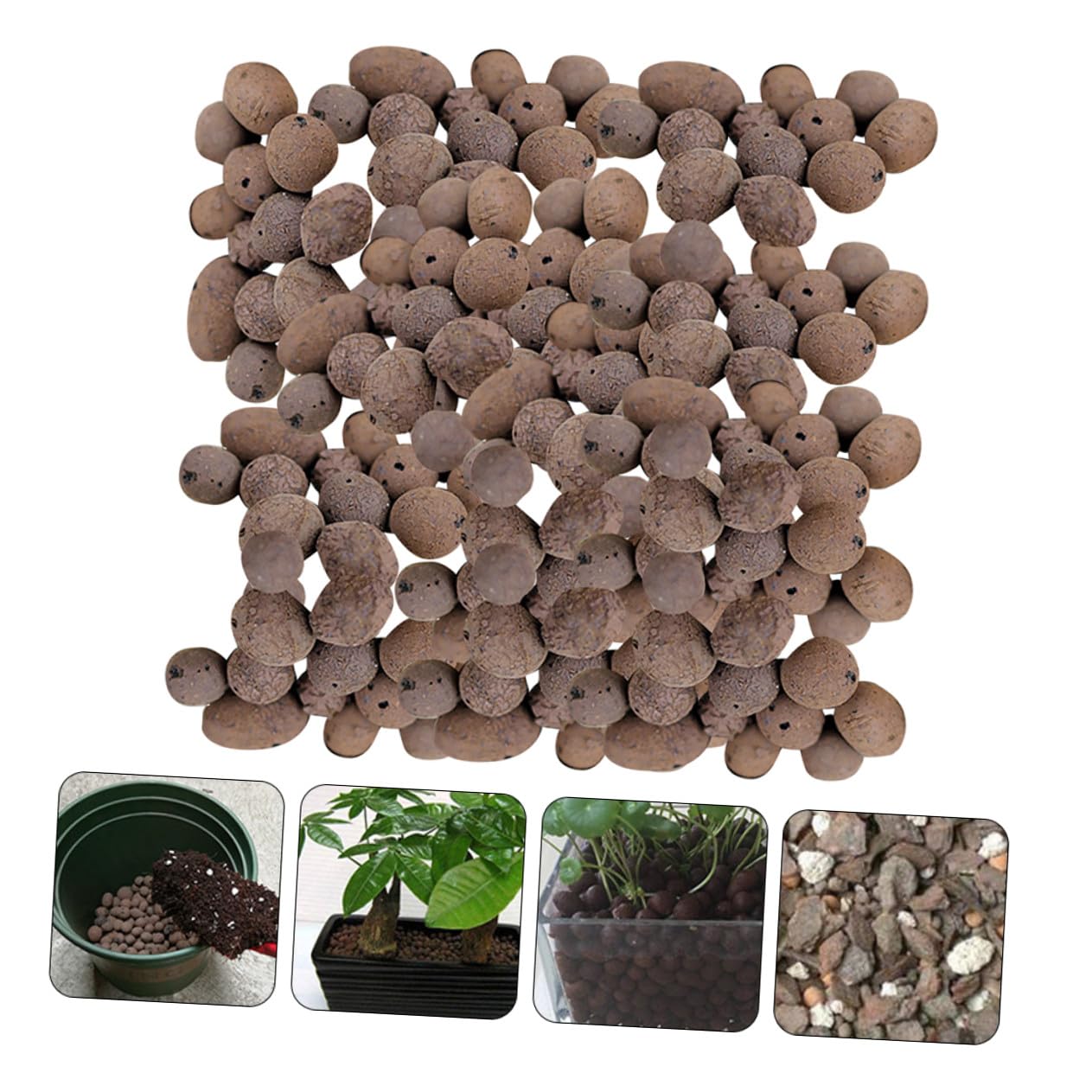 Cerámica Triturada para Jardinería 1 Kg Paquete Bolas de Ceramsita Transpirables 05-1 CM Guijarros de Arcilla para Drenaje y Retención de Agua Suelo para Macetas y Cultivo sin