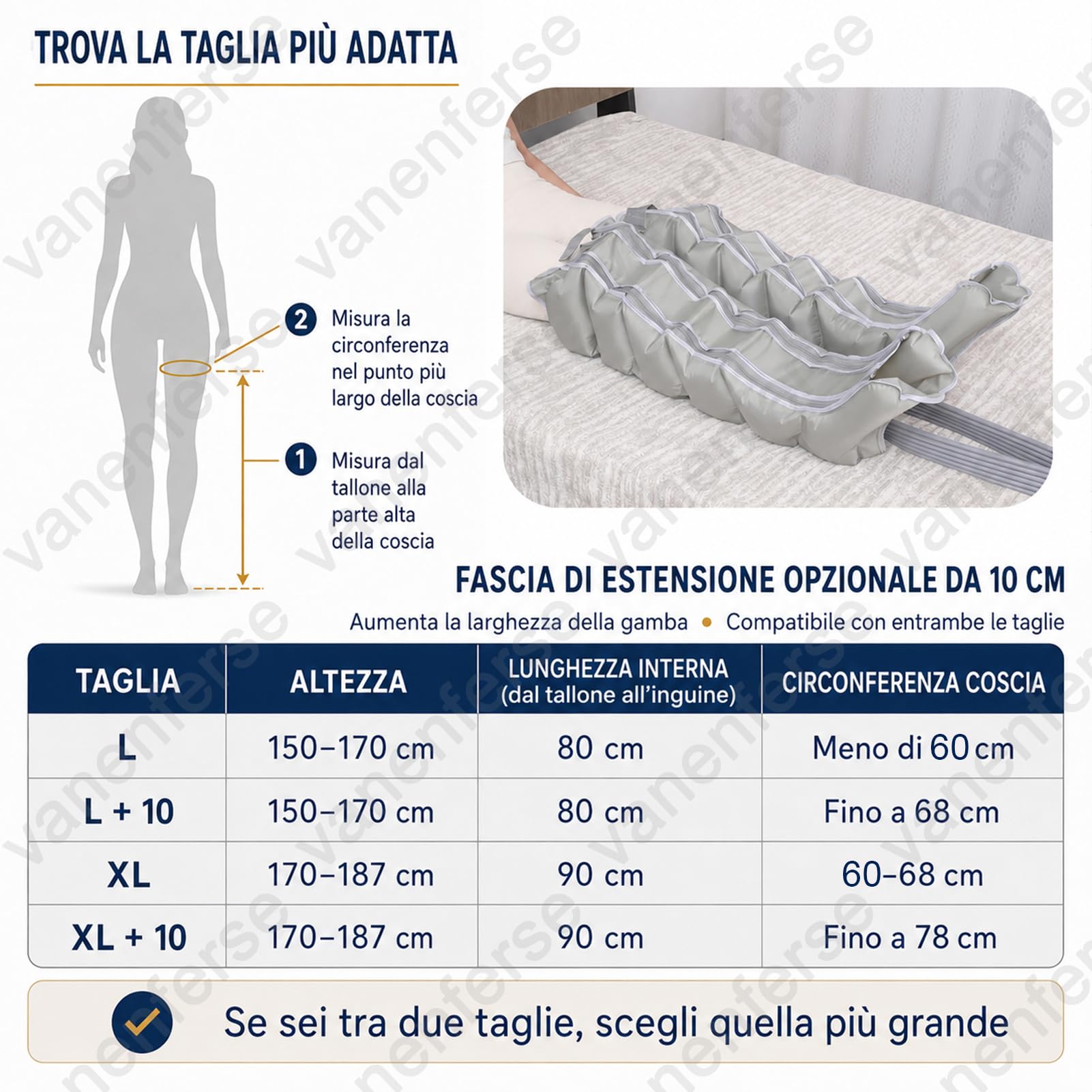 Pressoterapia Drenaż limfatyczny Nogi (szare 2 nogi + brzuch, XL) | 6 komór Profesjonalna presoterapia do domu, elektryczny masażer kompresji powietrza, 0-30 min, 30-240 mmHg