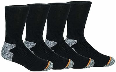 Weatherproof Premium 4-Pair Men's Wool Blend Crew Socks