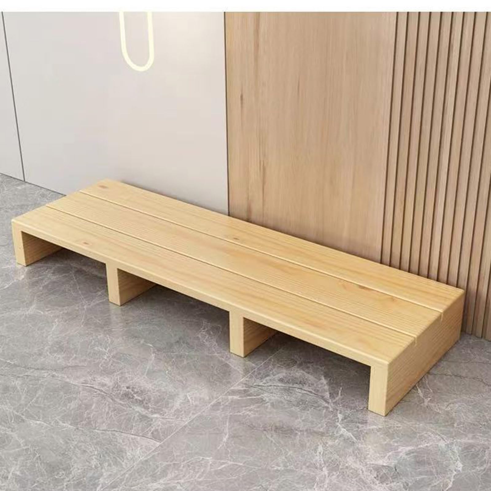 Witriolik Wooden Step Stool Bedside,Steps/Entrance Step Stool,Supports Going Up And Down The Entrance,With Non Slip Pads,Non Slip Outdoor Step,Indoor/outdoor use,Half Step【100 * 30 * 15cm】