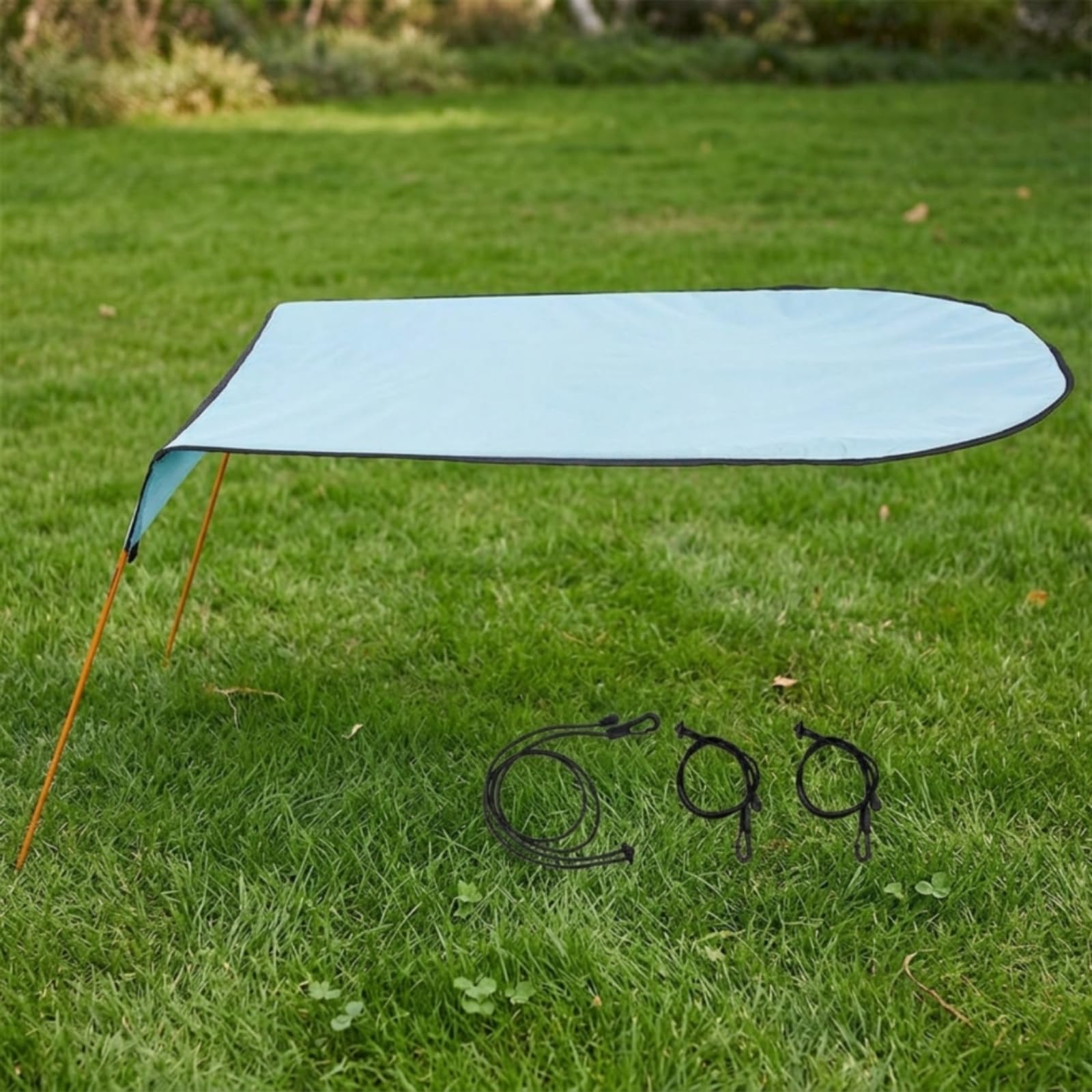 TISHITA Tettoia Gonfiabile per Barca Copertura Bimini Tenda Parasole Riparo Sole Compatibile con Kayak Gommoni Tessuto Oxford Bordatura Nera Montaggio Rapido, Array, Azzurro Impermeabile