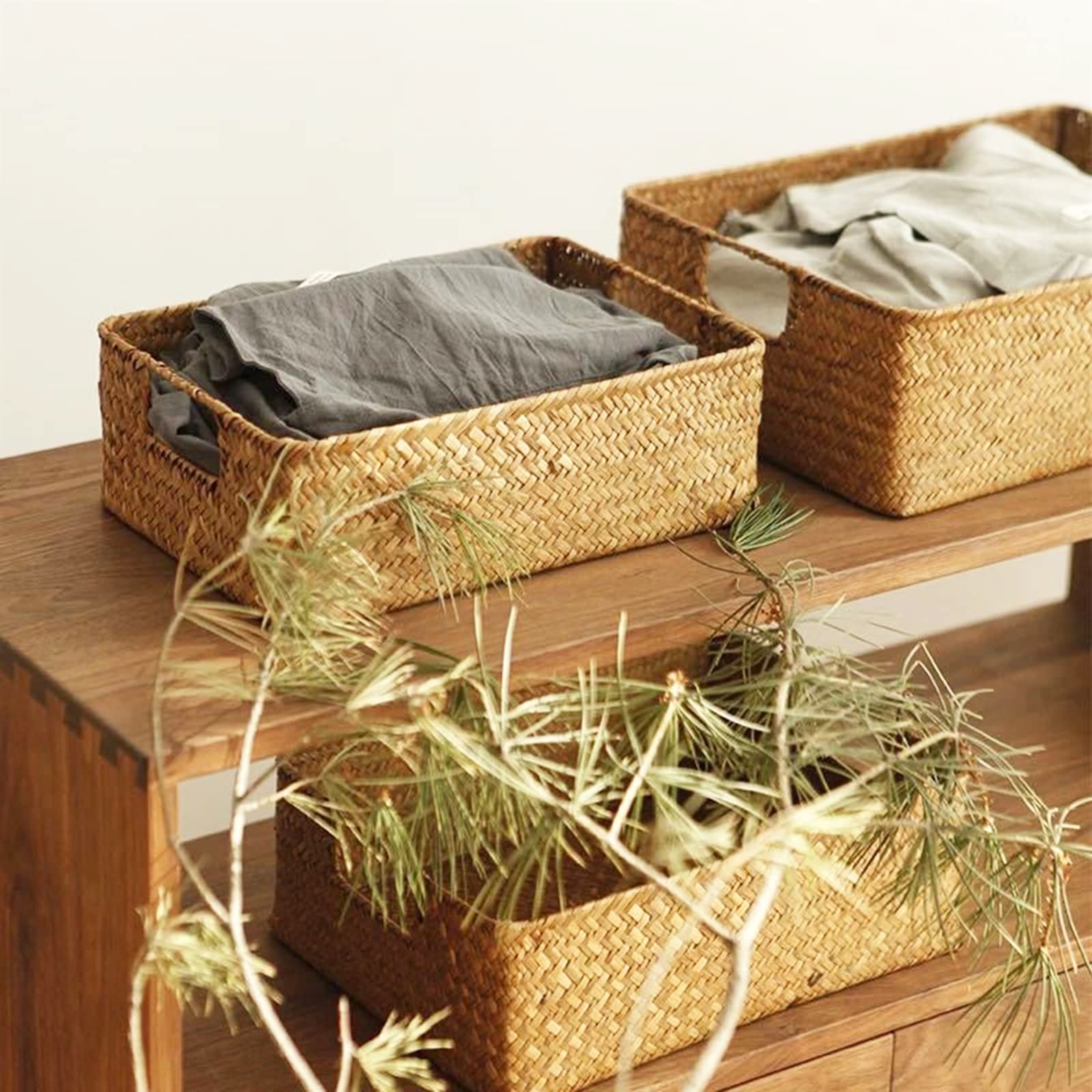 Ei Mand Hand Geweven Opbergmand Kleding Opbergdoos Rechthoekige Rotan Rieten Opbergmand Container (Rotan Rieten L Ei Mand Hand Geweven Opbergmand Kleding Opbergdoos Rechthoekige Rotan Rieten Opbergmand Container (Rotan Rieten L