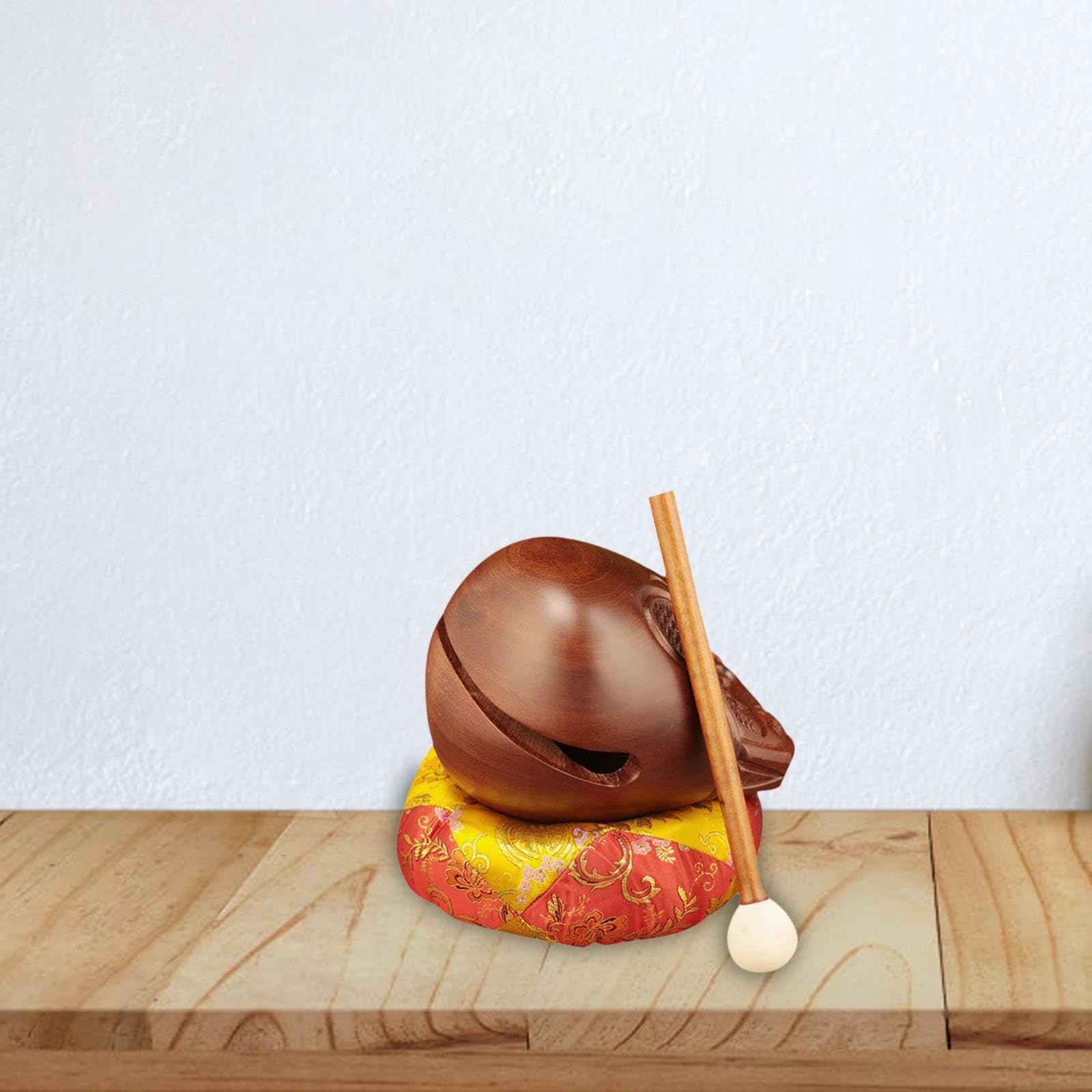 Temple Block mit Schlägel – ein wunderschönes, 5 Zoll | für Kinder und Erwachsene mit einzigartigen Klängen. Ideal als Dekoration für Zuhause oder Büro.