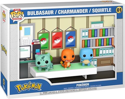 Funko Momentos de lujo pop Pokemon - Bulbasaur, Charmander, Squirtle