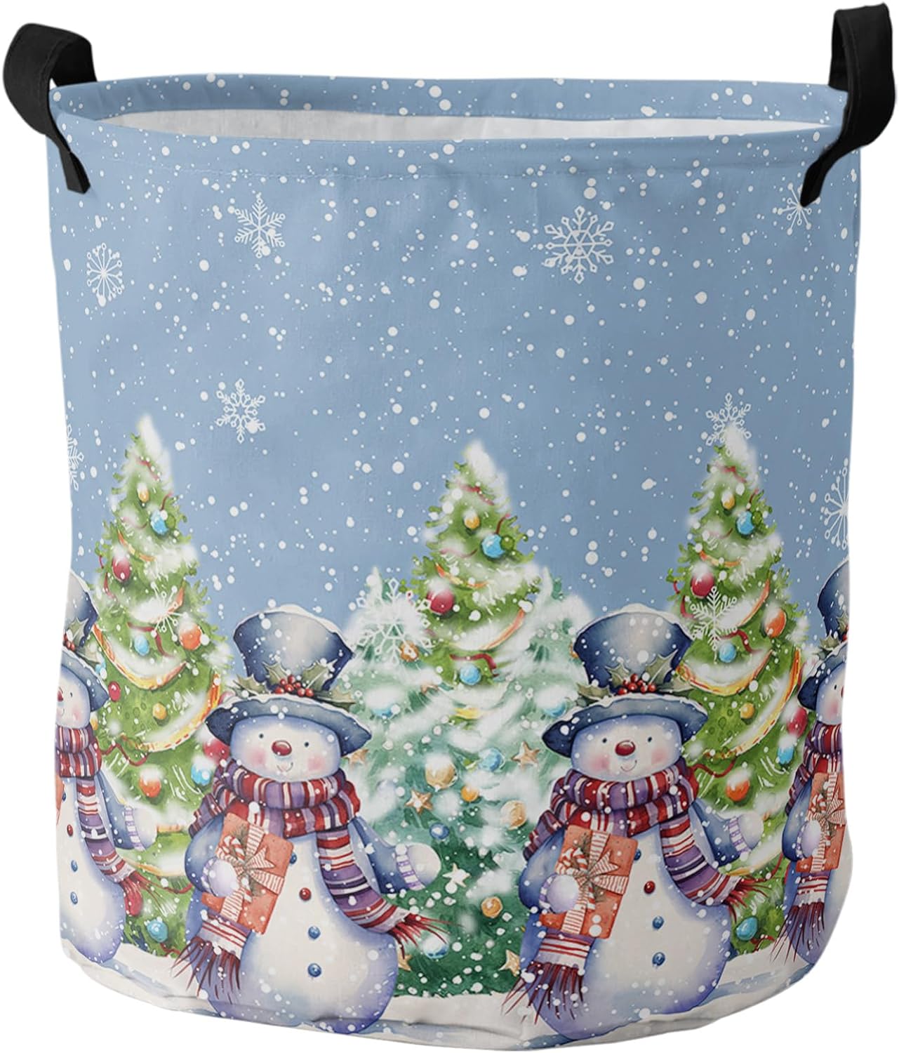 Snowman Winter Tale Quilted Laundry Basket NCU0NTD1096