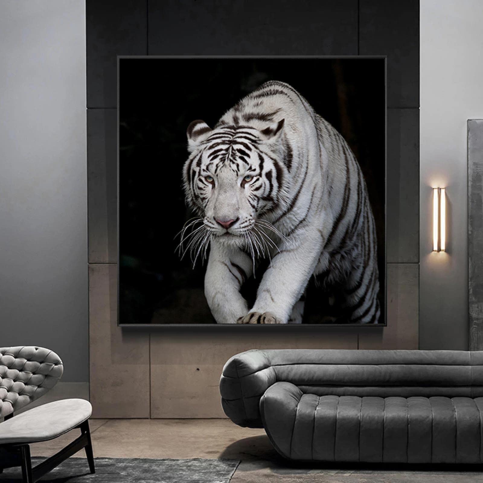 KOEUIRW - Stampa Artistica Da Parete Su Tela Con Gatto Divertente In Bagno Poster Con Stampe Di Animali In Bianco E Nero Massimalista Decorazi~p118400065