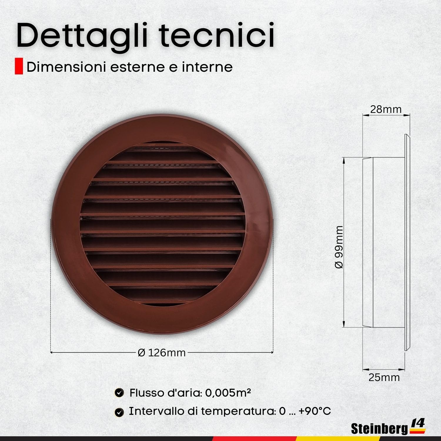 La Ventilazione CR237M Griglia Di Ventilazione In Plastica Rettangolare 227x80 Mm Da Sovrapporre - Foto 5