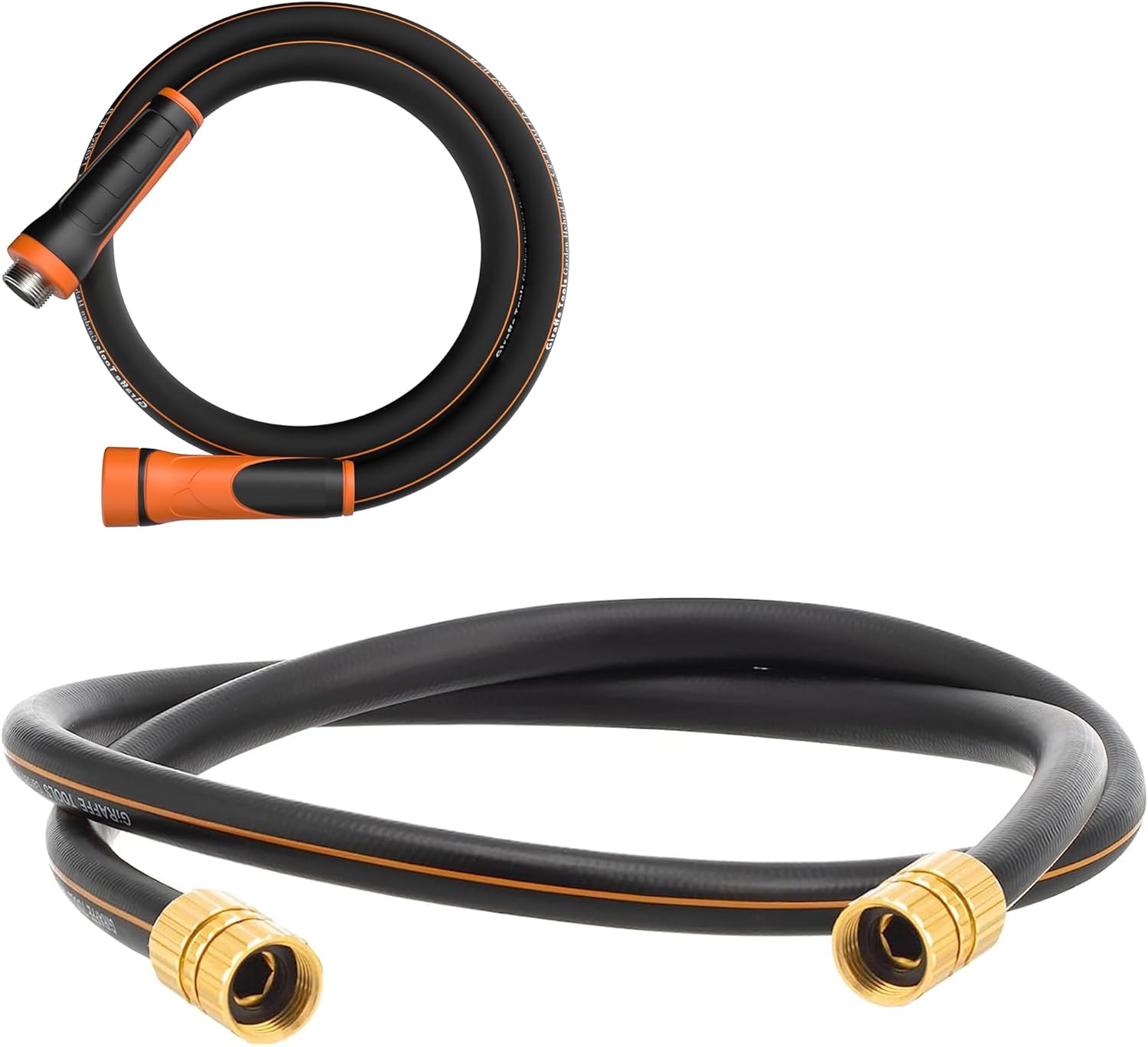 Giraffe Tools Garden Leader Hose 3ft x 5/8" with Swivel Handle, Male to Female Fittings and Leader Hose 5/8" x 6ft, Custom Length Double Female Fittings