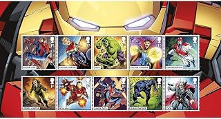 Marvel Comics Set of Ten Collectible Stamp Pack