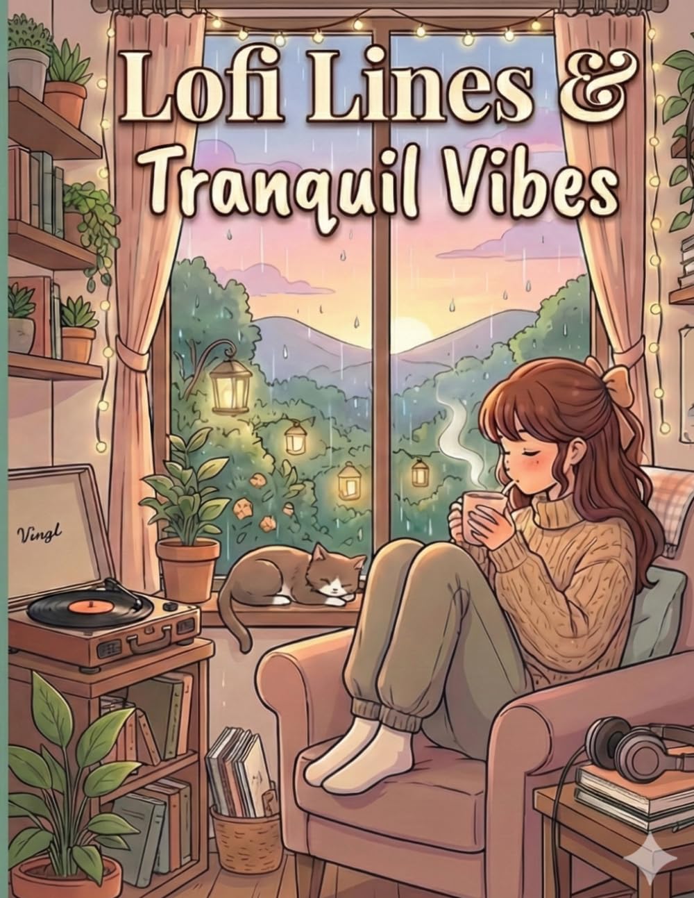 Lofi Lines and Tranquil Vibes: Coloring Book
