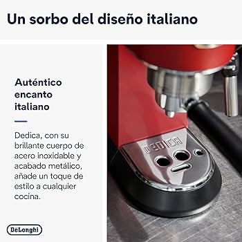 Dedica Cafetera de Bomba de Acero Inoxidable Cafetera para Espresso y Cappuccino Depósito de 1.3 Litros3
