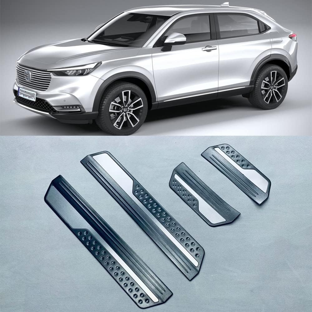 OLIKE for Honda Vezel 2021 2022 2023 Fashion Style Stainless Steel Door Sill Scuff Plate Guard Sills Protector Trim
