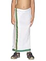 SETHUKRISHNA Boys White Colour Cotton Readymade Dhoti (BD040708) (7-8 Year) (White01)