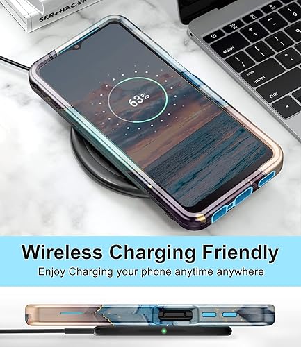 Miniatura 5 de Btscase Para Samsung Galaxy A13 5GGalaxy A32 5GGalaxy A12, 5 en 1 con 2 protectores de pantalla + 2 protectores de lente de cámara, cubierta de tres