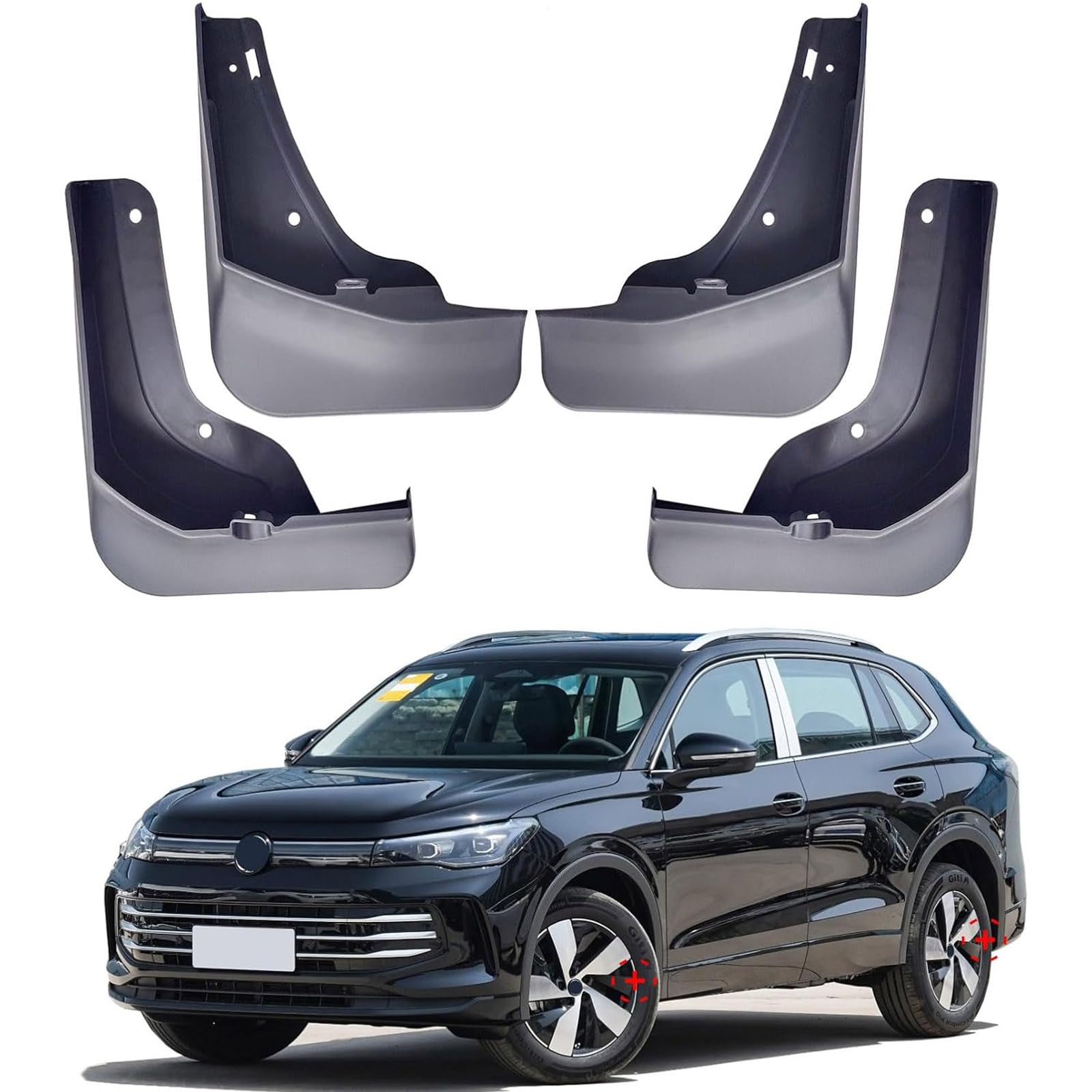 4 stks Auto Spatlappen voor Sprinter W906 Crafter 2006-2017,Voor Achterwiel Spatwaterdicht Spatbord Accessoires