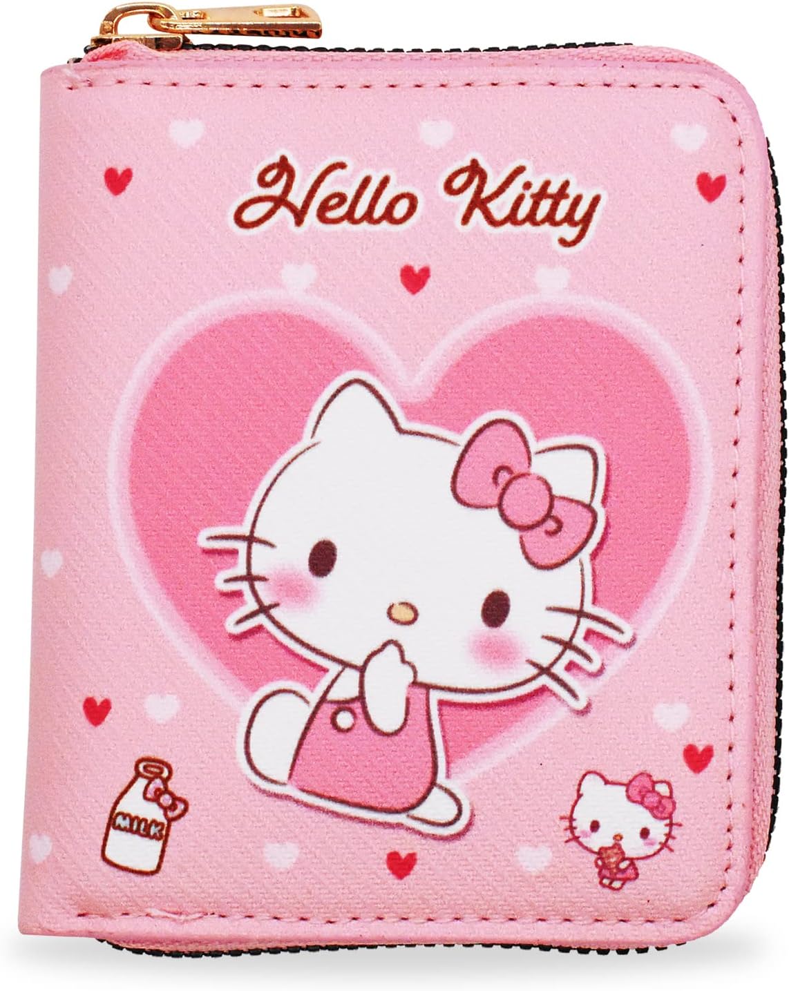 BSNRDX Kids Purse Girls Wallet Purse PU Leather Zip Around Wallet Pink