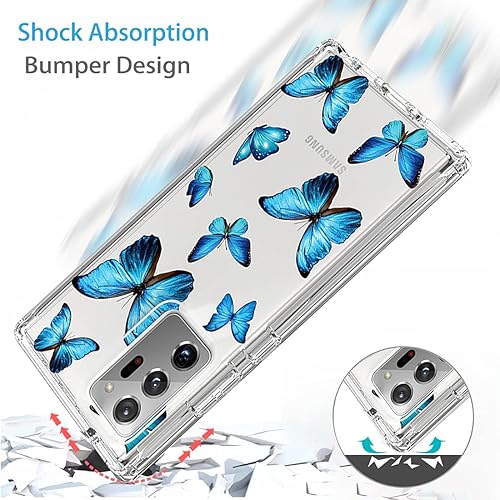 Miniatura 7 de Funda para Galaxy Note 20 Ultra 5G, para Samsung Note 20 Ultra Clear Case, TPU 360 cuerpo completo a prueba de golpes híbrido cristal transparente