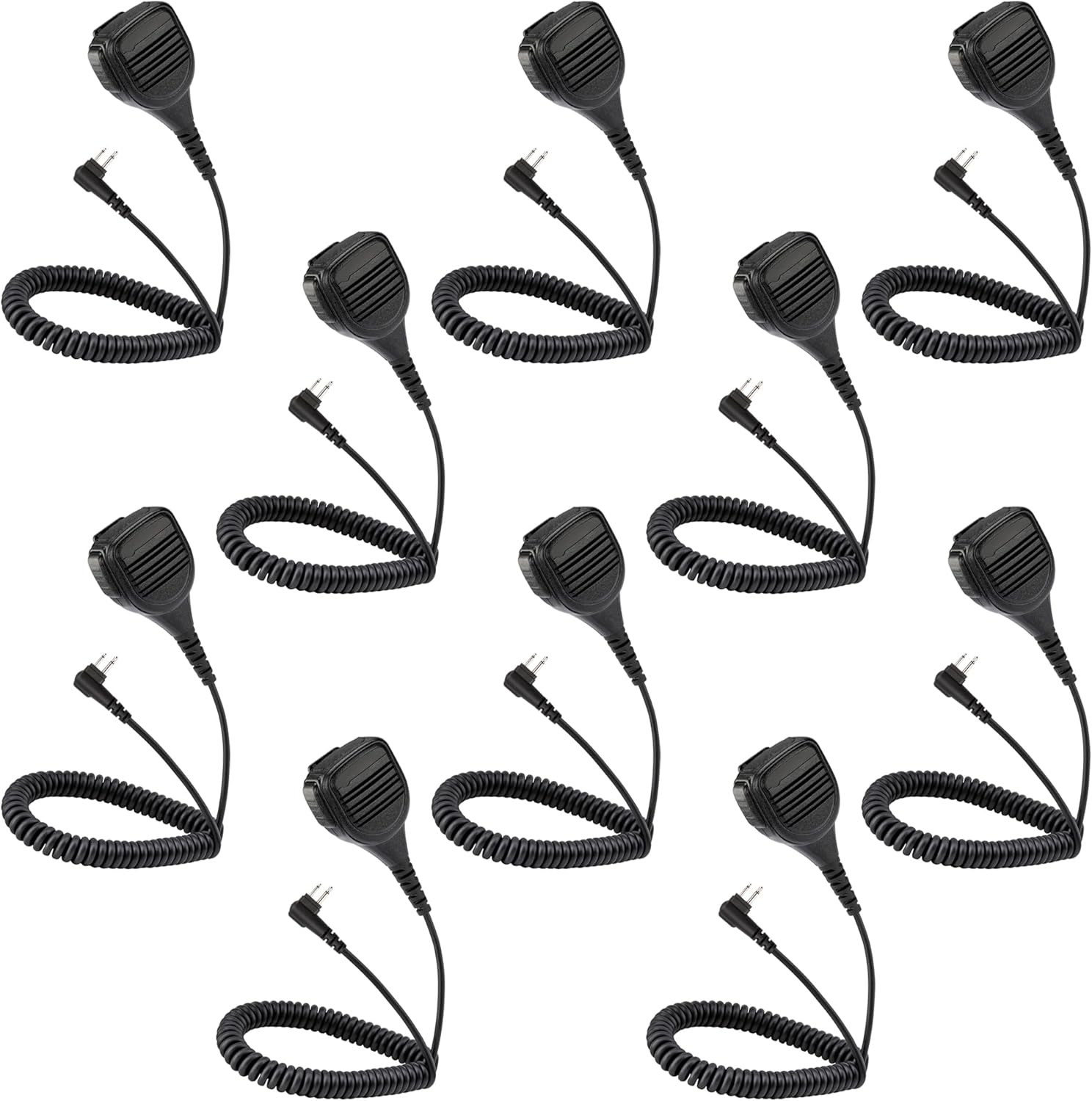 Arrowmax APM250-M1 IP56 Waterproof Standard Size Shoulder Speaker Microphone Compatible with Motorola CP200D CP100D R2 DEP450 BPR40D CP200 CP185 BPR40 Yaesu FT-65 FT-25 FT-4X/V XiR P3688 (10 Pieces)
