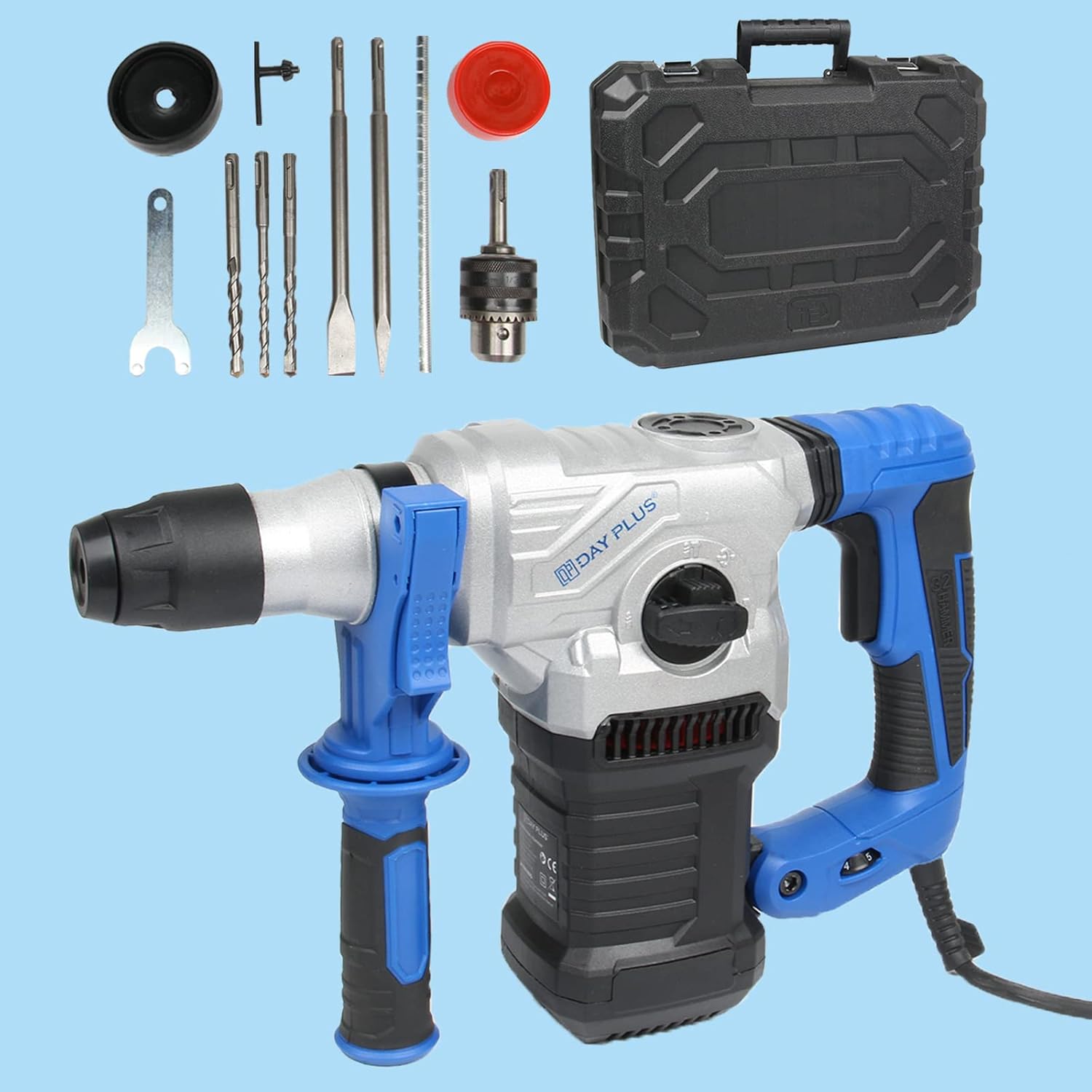 Hammer Drill 1500W Rotary Impact Hammer Drill 4in1 Electric