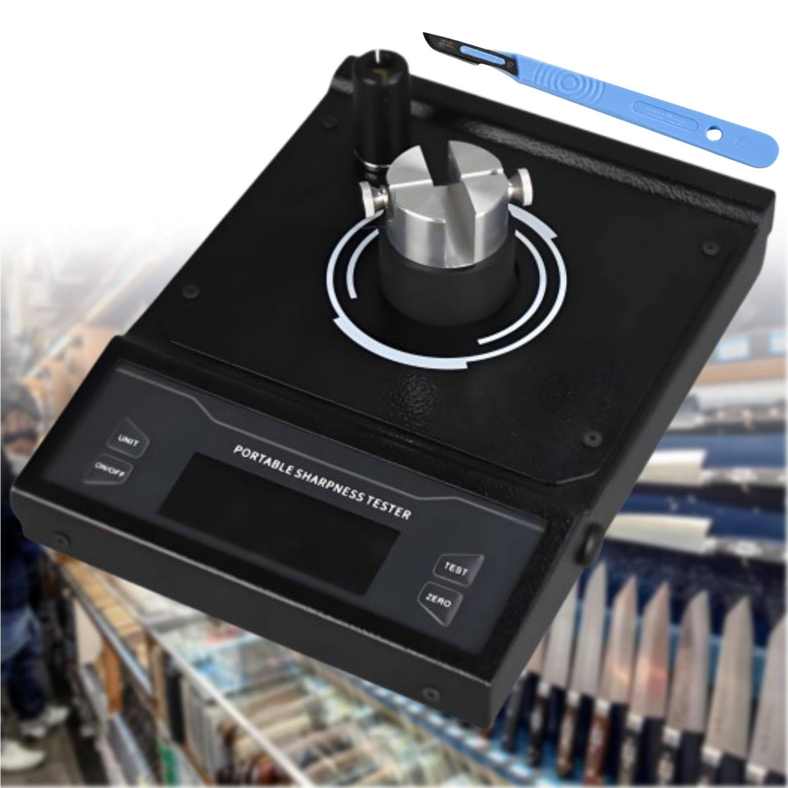 Probador Digital de Filo de Cuchillas, medidor de Filo de Cuchillos industriales, Opciones de resolución de 0,1 g/1 g/5 g, Sensor de Alta sensibilidad para inspección de Cuchillas 1g