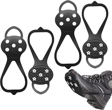 Ice Snow Grips, Traction Cleats Crampons for Hiking Boots Shoes