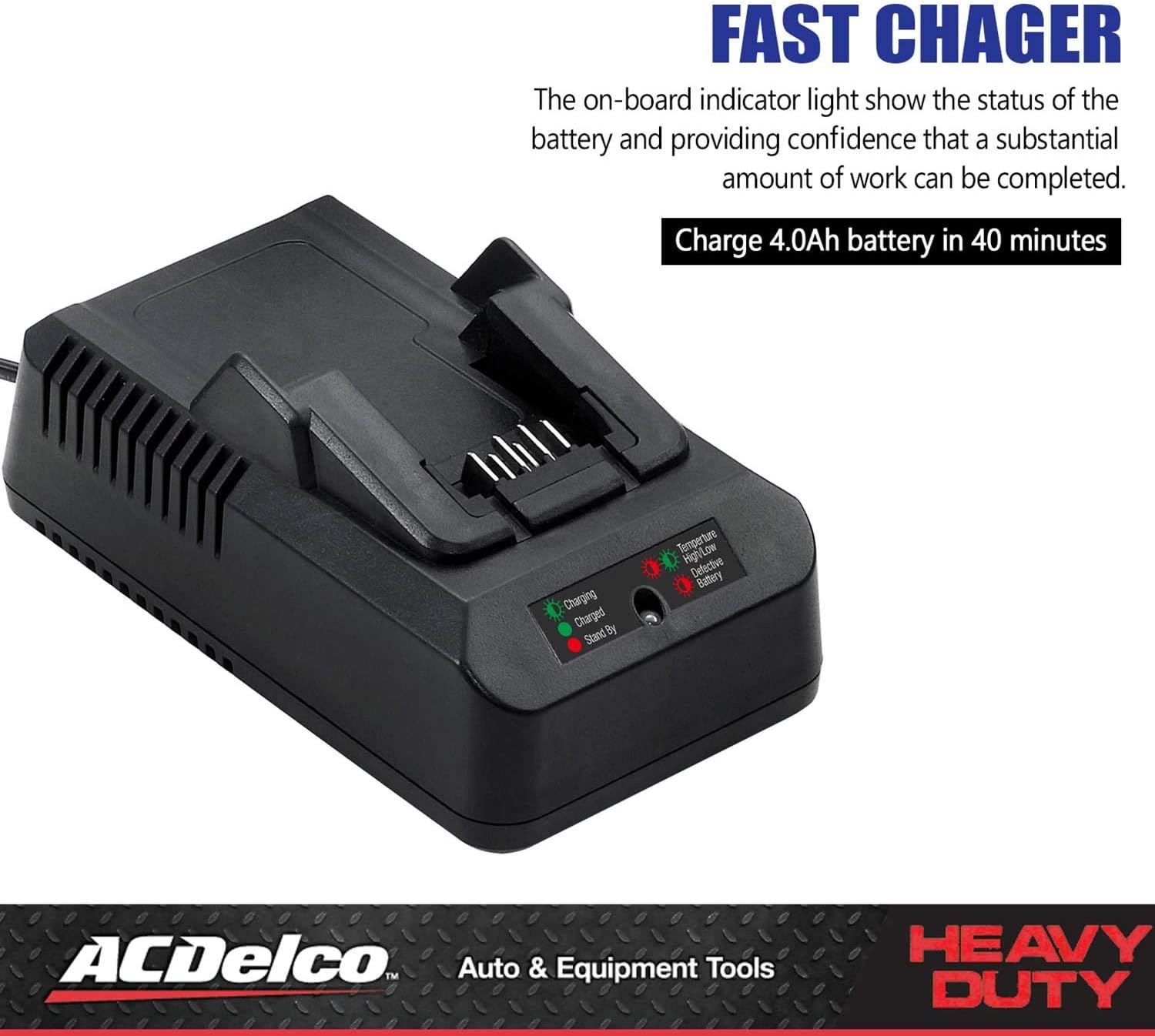 ACDelco ARI20173-PM P20 Series 20V Cordless Li-ion 1/4” 162 ft-lbs. Heavy Duty Brushless Impact Driver Tool Kit