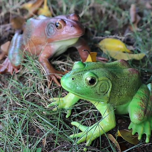 Miniatura 4 de Juguetes de Rana de Plástico para Niños, Figuras de Animales de la Selva Tropical, Figurina de Rana Toro de Goma, Juguetes de Animales del Bosque,