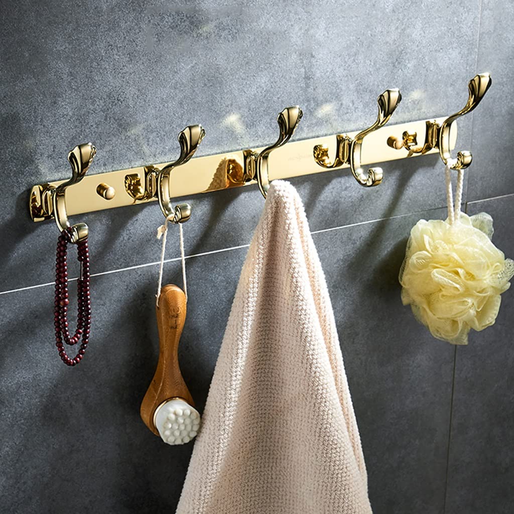Crochets muraux pour salle de bain et chambre, le rangement doré au quotidien