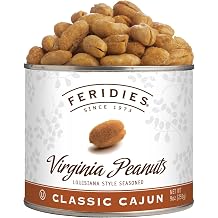 FERIDIES Super Extra Large Classic Cajun Gourmet Virginia Peanuts 9oz can