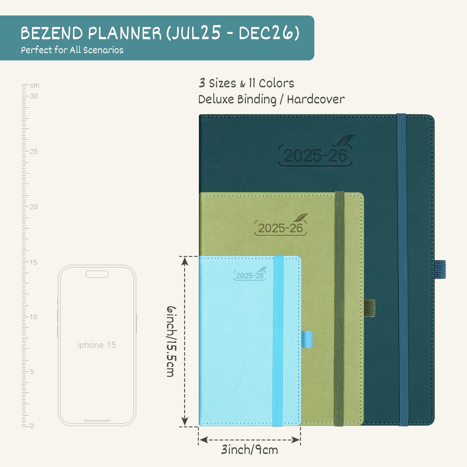 BEZEND Calendar 2026 Book Calendar Ring Binder Approx. A4 28.5 X 21.5 Cm Diary 2026 1 - View #6
