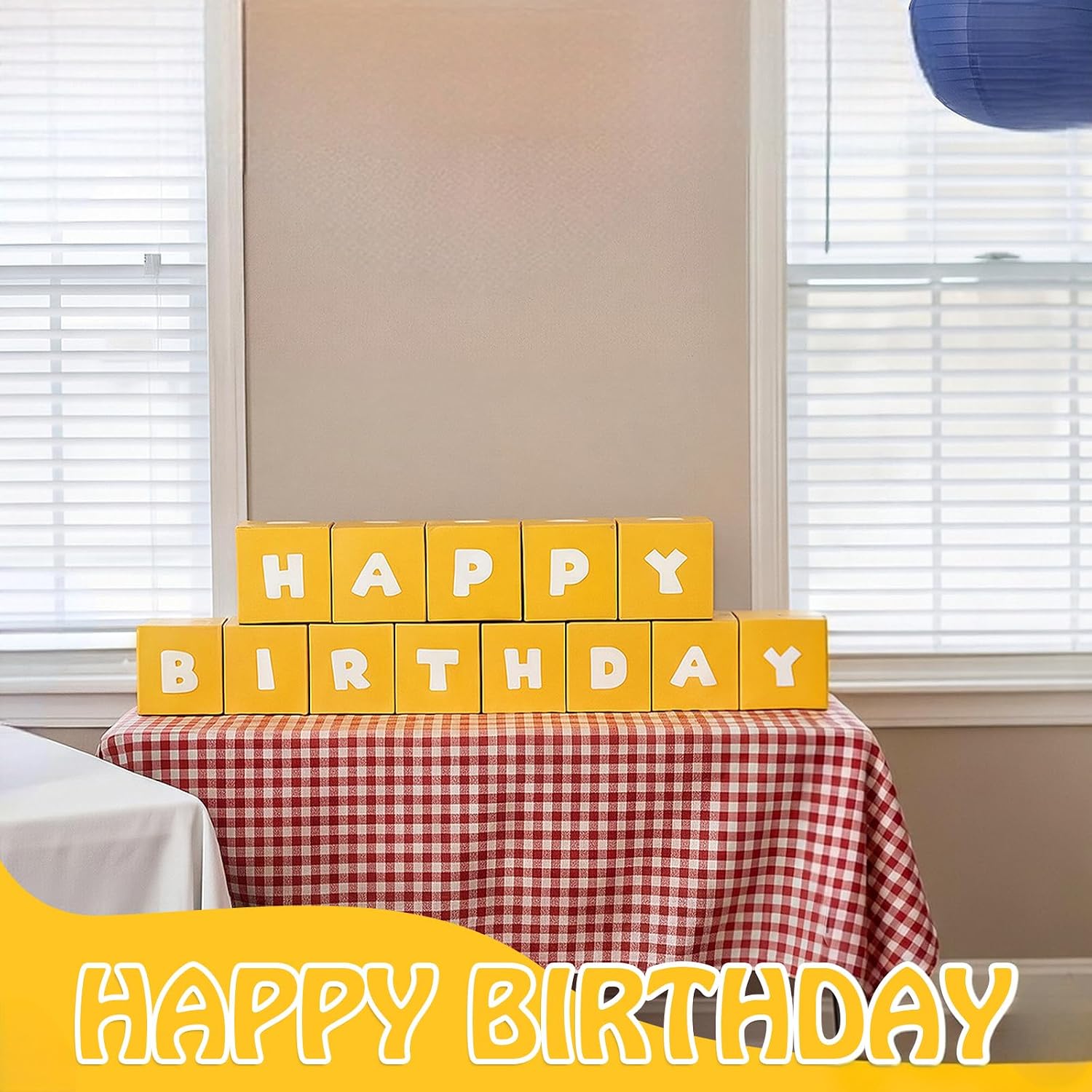 Epakh 13 Pcs Super Birthday Party Decorations Yellow Cubes Video Game image 5