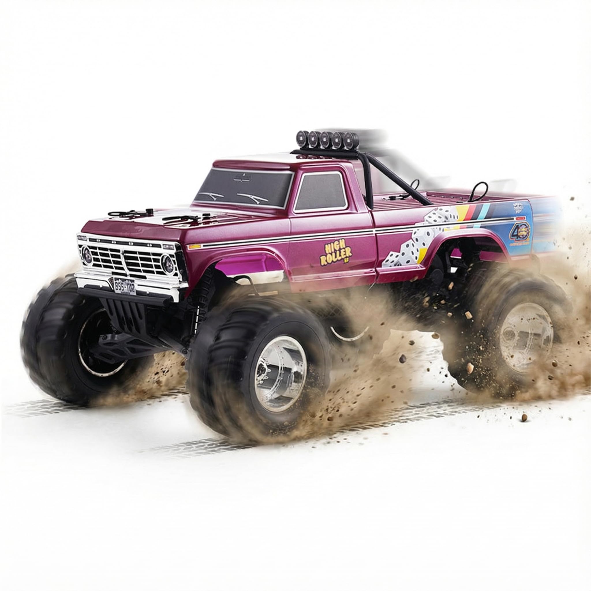 FMS 1/10 RC Truck Ford F100 – 2WD Monster Truck with Licensed Body, 550 Brushed Motor, Oil Shocks, Independent Suspension – All-Terrain RC Crawler,