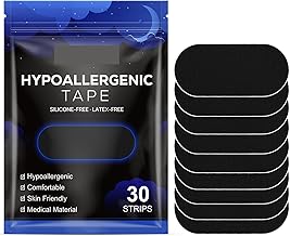 Mouth for Sleeping, 30 Pieces Mouth Tape for Sleeping, Comfortable Anti Snoring Mouth Patches for Sleeping, Breathing Easily, Reduce Snoring (Black)