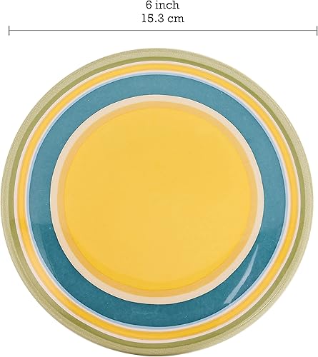 Miniatura 9 de Bico Red Spring Bird - Platos de cerámica para aperitivos de 6 pulgadas, juego de 6, para ensaladas, aperitivos, microondas y lavavajillas