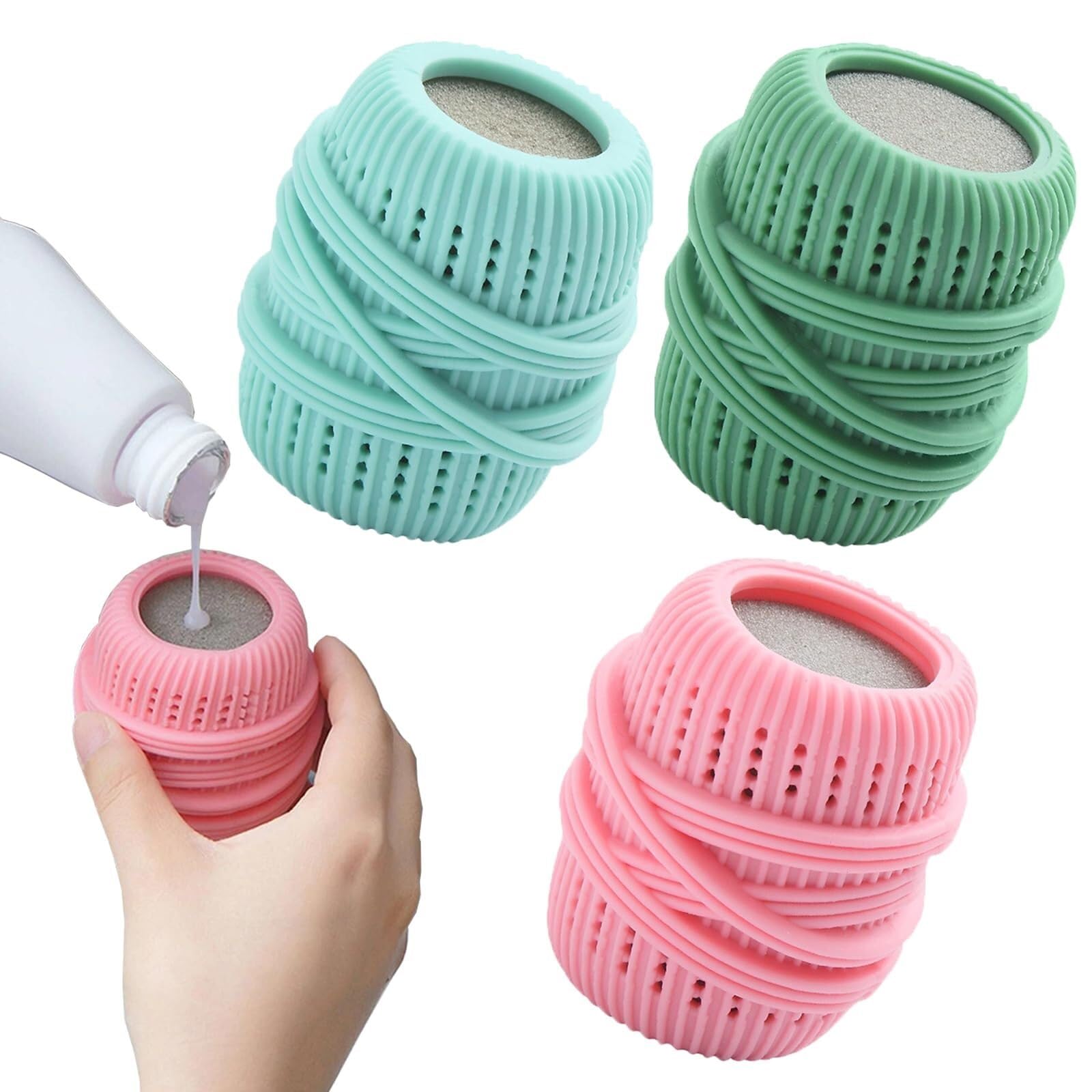 Ball Dispenser for Fabric Softener, Washing Machine Laundry Ball, Downy Ball Dispenser, Fabric Softener, Dispenser Laundry Balls, Reusable Dryer Balls, Fabric Softener Balls for Washer (Color : 3pcs