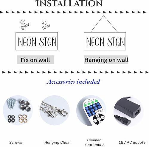 Miniatura 7 de Numhou Letreros de neón personalizables letreros de neón LED regulables para familiares cumpleaños bares bodas fiestas luz nocturna y logotipo de