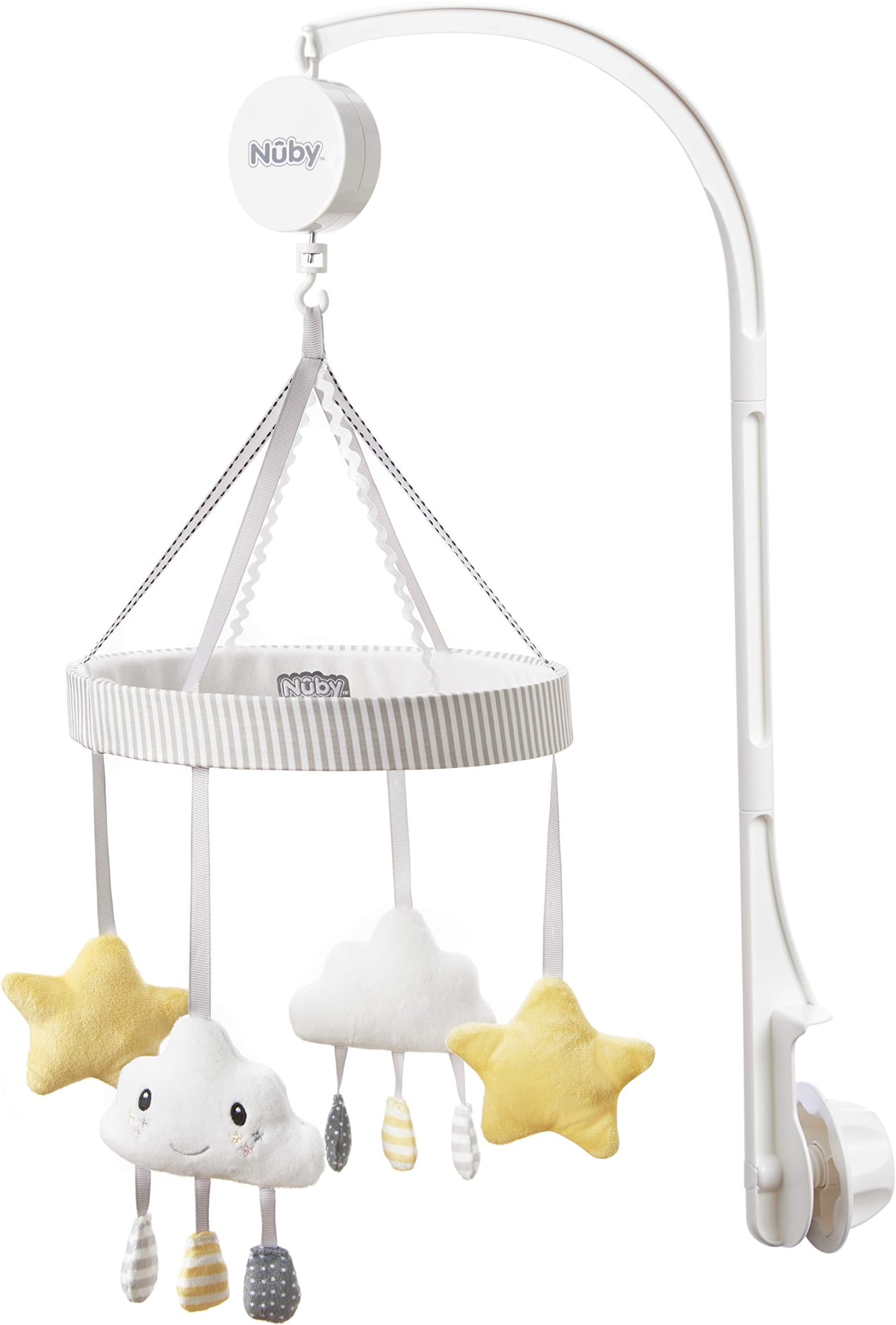 Nuby Musical Cot Mobile for Babies with Cloud and Star Rotating Toys