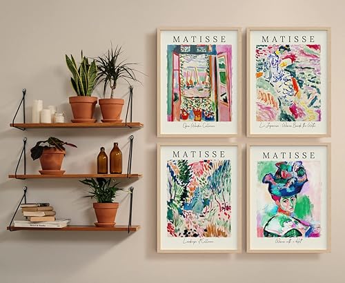 Miniatura 2 de Matisse - Juego de 4 pósteres estéticos Henri para decoración estética de habitaciones, exposición de arte, impresiones de Matisse, pósteres