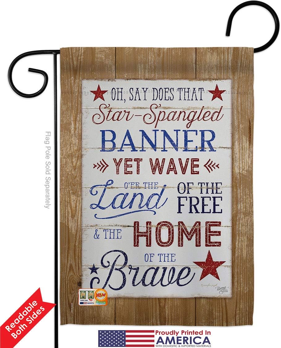 Star and Stripes Spangled Pride Garden House Flags Set Patriotic Patriotism Independence Memorial United State American Small Decorative Gift Yard Banner Double-Sided Made In USA 28 X 40