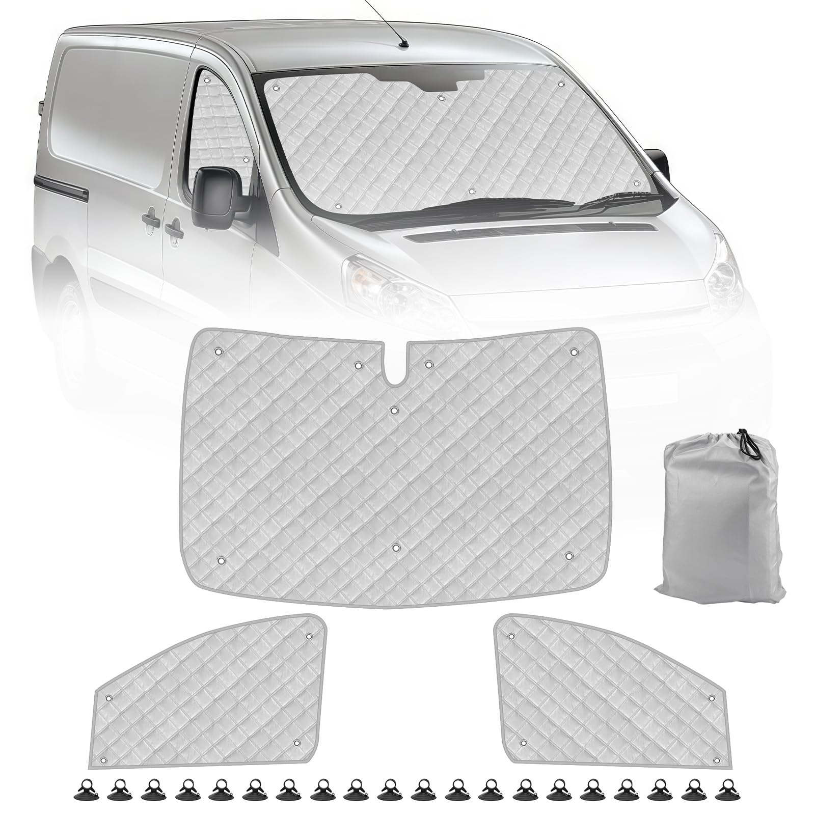 Pare soleil voiture interieur camping pour Citroën Jumpy et Dispatch - 8