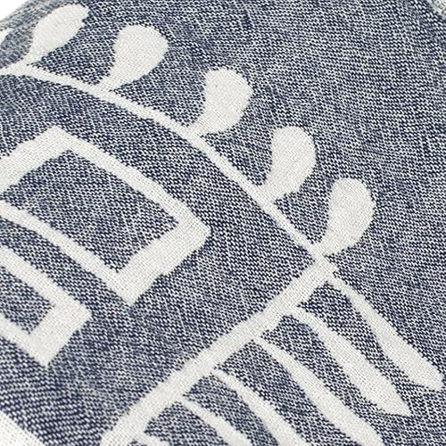 Miniatura 7 de Bersuse Toalla turca Veracrus de doble capa 100% algodón, 37 x 70 pulgadas, azul oscuro