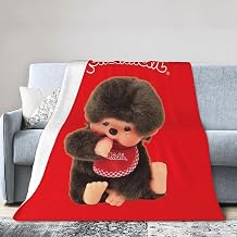 Monchicci 2 2 Fashionable Blanket, Large, Towel Blanket, Thick, All Seasons Comfort, Air Conditioning Protection, Microfiber, Lightweight, Antibacterial, Odor Resistant, Dust Mite Resistant, For Cars, Offices, Laptops, Washable, Portable